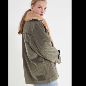 NWOT Anthropologie Avec les Filles corduroy Sherpa jacket coat XS Small BOHO